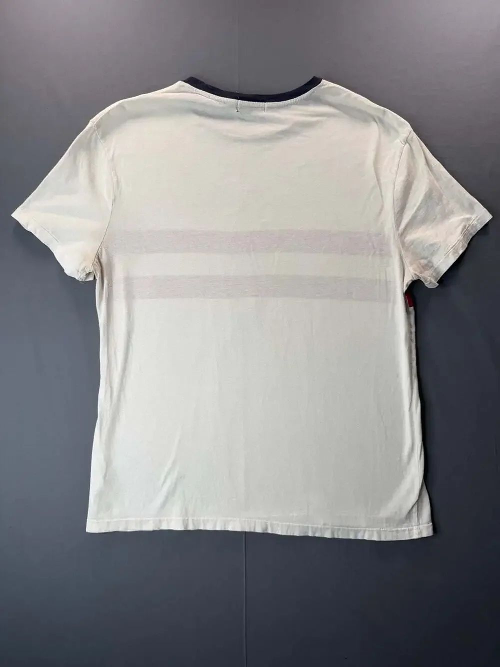 Polo Ralph Lauren Polo Bear White Ringer T-Shirt with Red Stripes Large